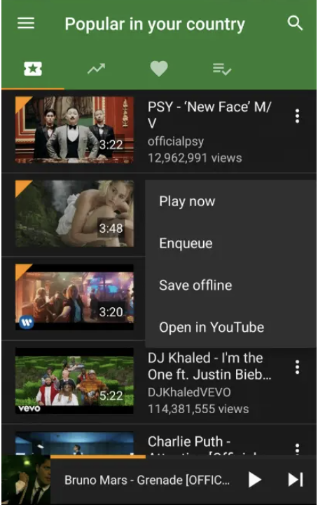 YMusic YouTube video downloader app for Android