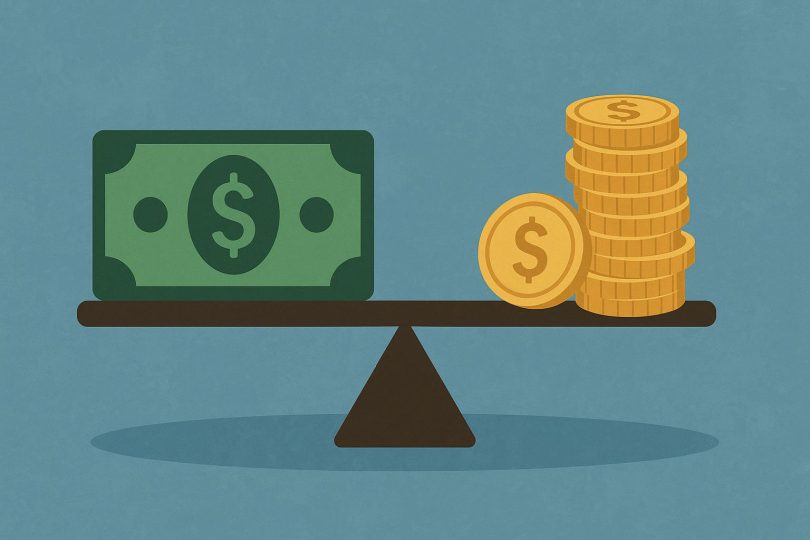 Retirement planning concept with financial charts and steady income growth symbols